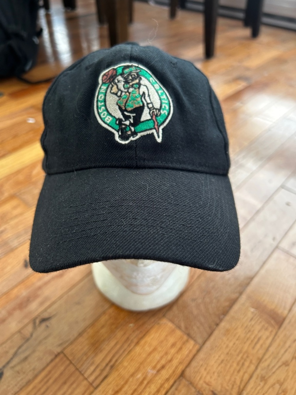 Boston Celtics Black Dad Hat with Embroidered Logo